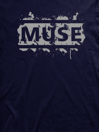 Layout da camiseta da banda Muse