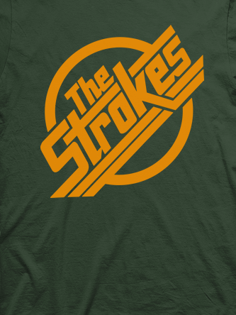 Layout da camiseta da banda The Strokes