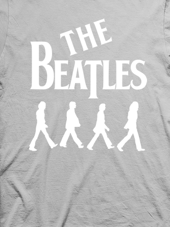 Layout da camiseta da banda The Beatles