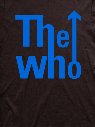 Layout da camiseta da banda The Who