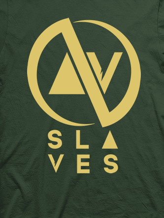 Layout da camiseta da banda Slaves