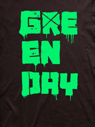 Layout da camiseta da banda Green Day