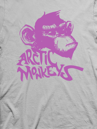 Layout da camiseta da banda Arctic Monkeys