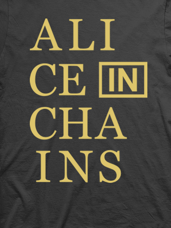 Layout da camiseta da banda Alice In Chains