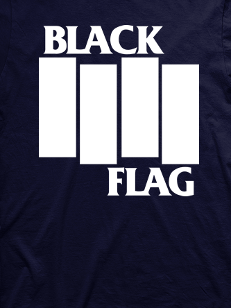 Layout da camiseta da banda Black Flag