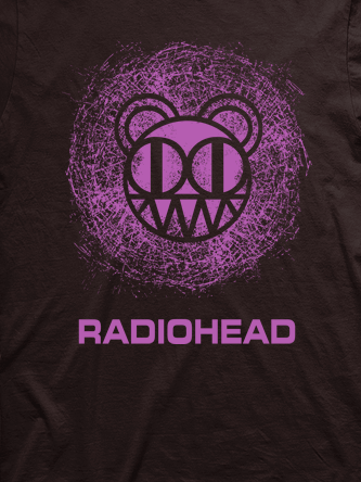 Layout da camiseta da banda Radiohead