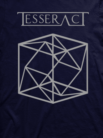 Layout da camiseta da banda Tesseract