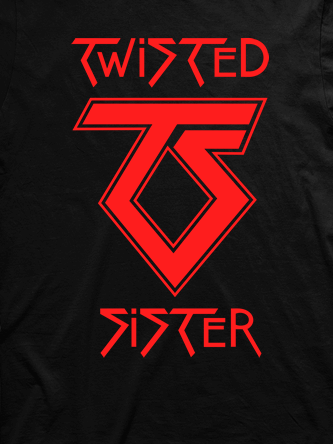 Layout da camiseta da banda Twisted Sister