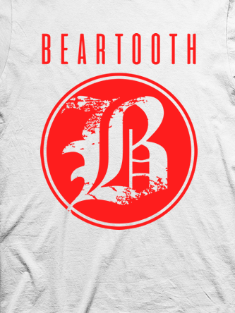 Layout da camiseta da banda Beartooth