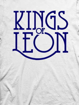 Layout da camiseta da banda Kings of Leon