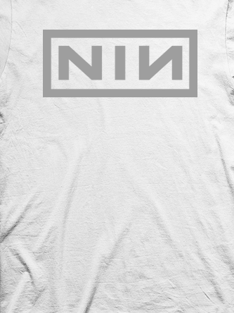 Layout da camiseta da banda Nine Inch Nails