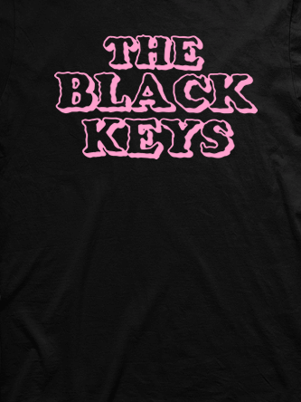 Layout da camiseta da banda The Black Keys