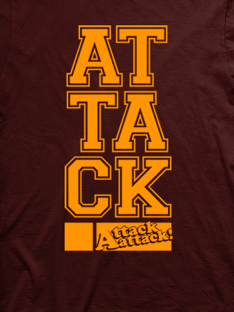 Layout da camiseta da banda Attack Attack!
