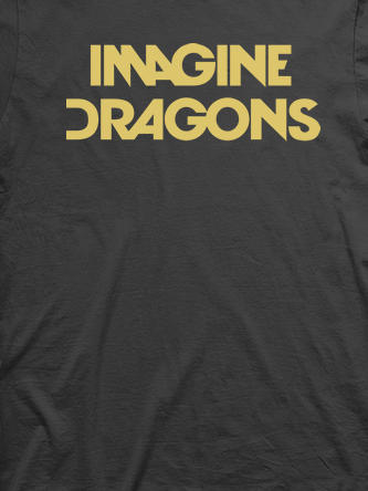 Layout da camiseta da banda Imagine Dragons