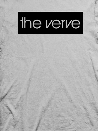 Layout da camiseta da banda The Verve