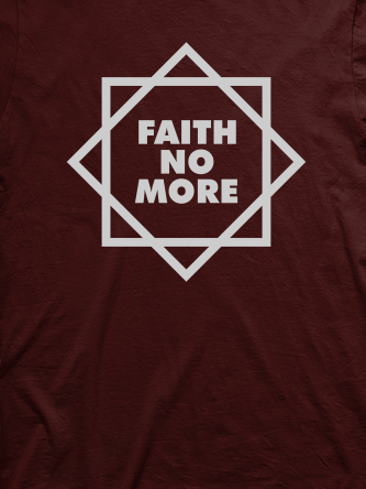 Layout da camiseta da banda Faith no More