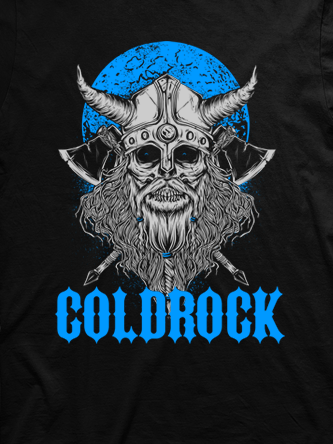 Layout da camiseta da banda Viking Zombie