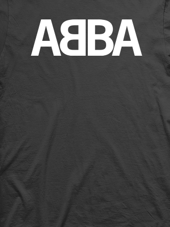 Layout da camiseta da banda ABBA