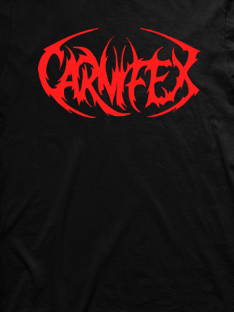 Layout da camiseta da banda Carnifex