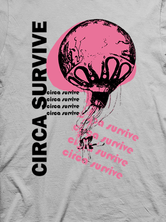 Layout da camiseta da banda Circa Survive