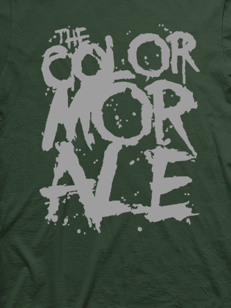 Layout da camiseta da banda The Color Morale
