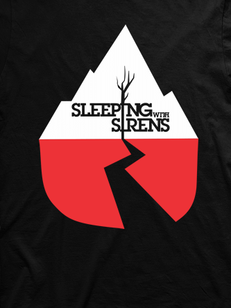 Layout da camiseta da banda Sleeping With Sirens