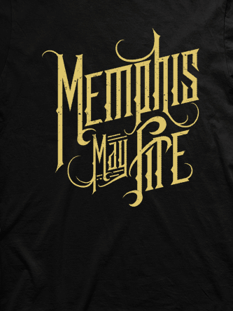 Layout da camiseta da banda Memphis May Fire