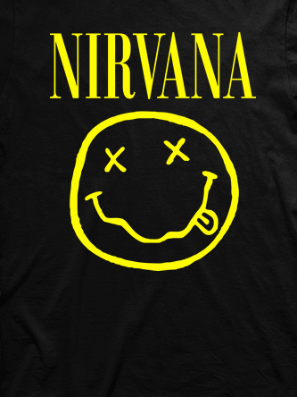 Layout da camiseta da banda Nirvana