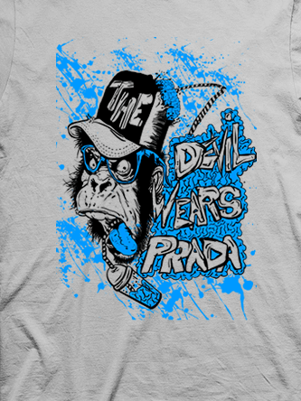Layout da camiseta da banda The Devil Wears Prada