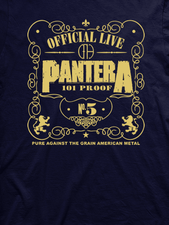 Layout da camiseta da banda Pantera