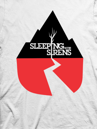 Layout da camiseta da banda Sleeping With Sirens