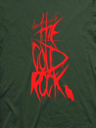 Layout da camiseta da banda The Cold Rock