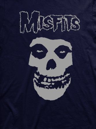 Layout da camiseta da banda Misfits
