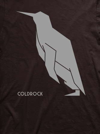 Layout da camiseta da banda Coldrock