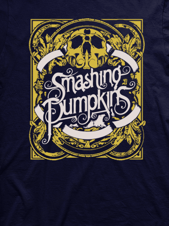 Layout da camiseta da banda The Smashing Pumpkins