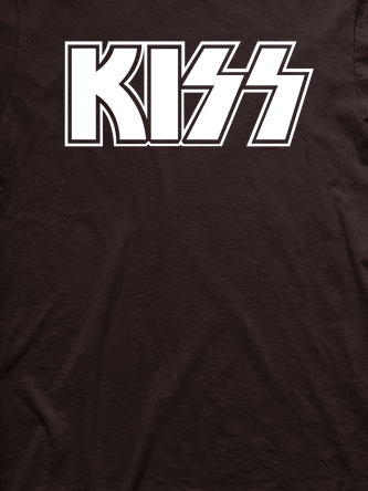 Layout da camiseta da banda Kiss