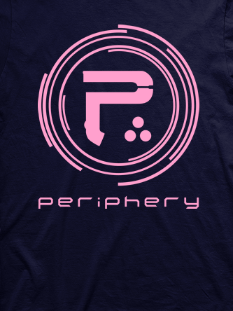 Layout da camiseta da banda Periphery