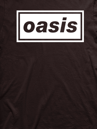 Layout da camiseta da banda Oasis