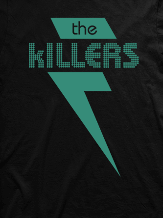 Layout da camiseta da banda The Killers