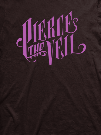 Layout da camiseta da banda Pierce the veil