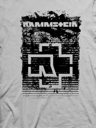 Layout da camiseta da banda Rammstein