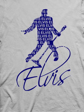 Layout da camiseta da banda Elvis Presley