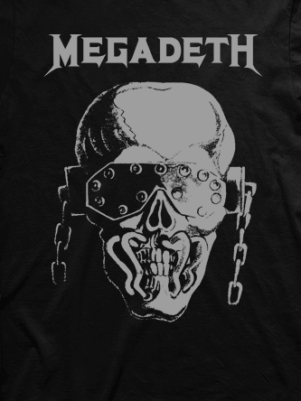 Layout da camiseta da banda Megadeth