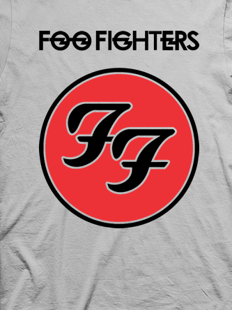 Layout da camiseta da banda Foo Fighters