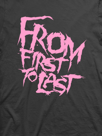 Layout da camiseta da banda From First To Last