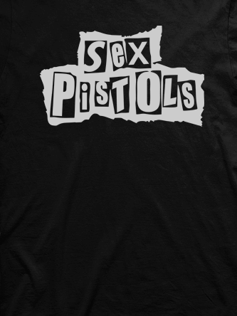 Layout da camiseta da banda Sex Pistols