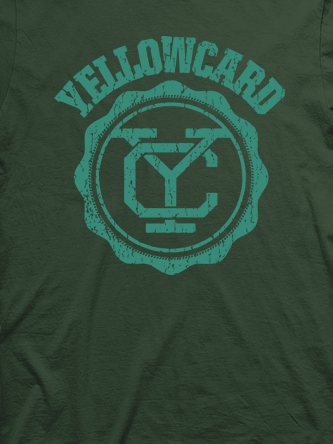 Layout da camiseta da banda Yellowcard