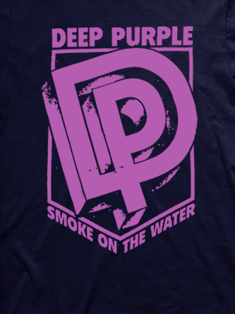 Layout da camiseta da banda Deep Purple