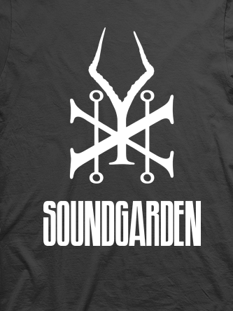 Layout da camiseta da banda Soundgarden