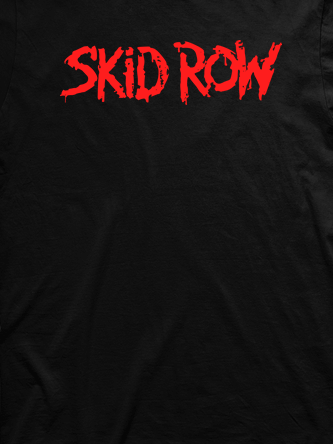 Layout da camiseta da banda Skid Row